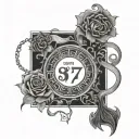 psalm 27:1 tattoo design idea