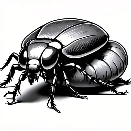 bug crawling on a bean tattoo design idea