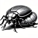 bug crawling on a bean tattoo design idea