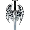 st michael sword one angel wing tattoo design idea