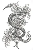 Virgo and scorpio zodiac tattoo tattoo design idea