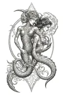 Virgo and scorpio zodiac tattoo tattoo design idea