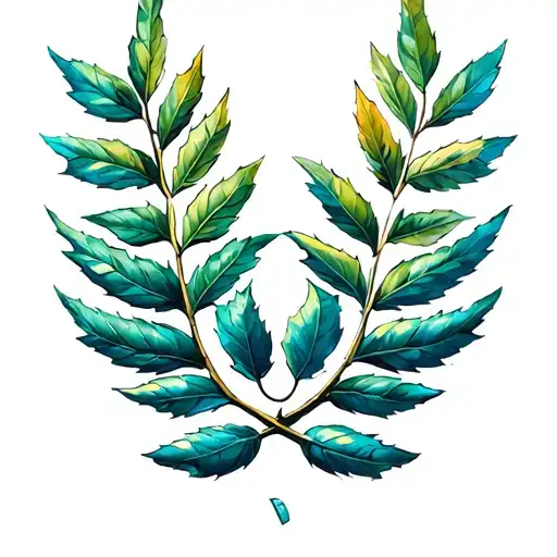 Laurel wreath tattoo design idea