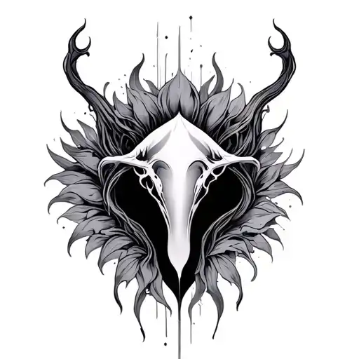 Vulva tattoo design idea