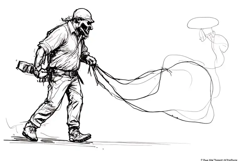 choke me daddy owner walking tattoo design idea