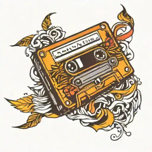 CASSETTE TAPE tattoo design idea