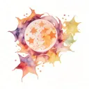 moon sun stars tattoo design idea