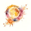 moon sun stars tattoo design idea