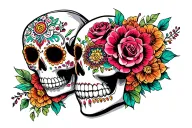 sugar skull tattoo design idea