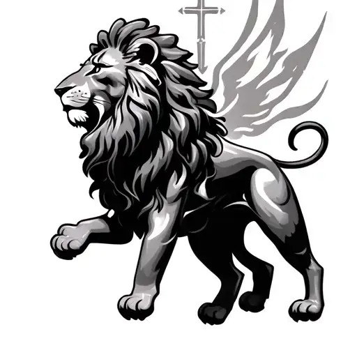 religious lion tattoo design tattoo design idea