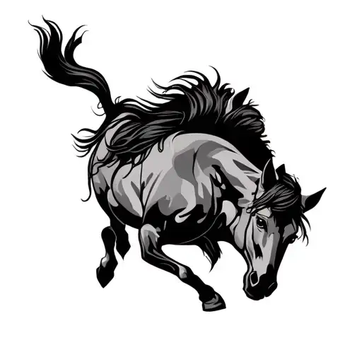 Bucking Bronco tattoo design idea