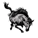 Bucking Bronco tattoo design idea