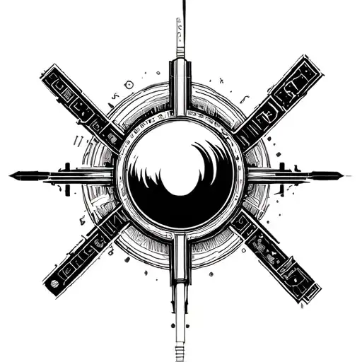 technology symbols tattoo design idea