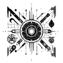 technology symbols tattoo design idea