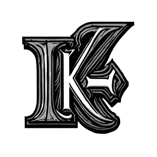 K F intials on ring finger tattoo design idea