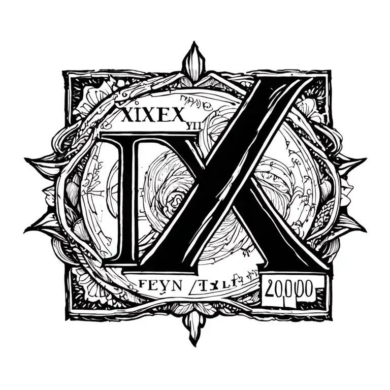 roman numeral Feb 7, 2000 Devyn Nicole tattoo design idea