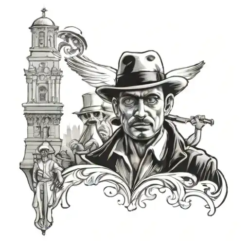 Sicilian mafia tattoo design idea