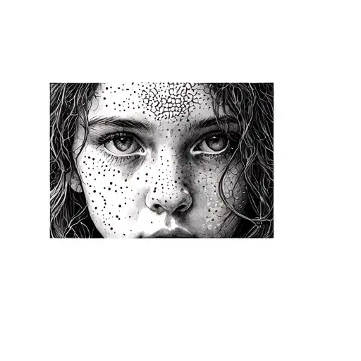 sad, suffering teenager who leaves her mother because of Hodgkins disease, a lymphoma tattoo design idea