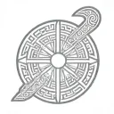 viking shield tattoo design idea