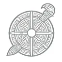 viking shield tattoo design idea