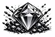 coal turning into diamond tattoo design idea