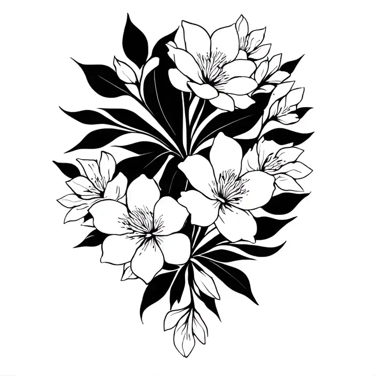 jasmine flowers surrounding tattoo design idea