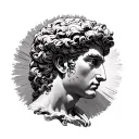 Apollo Greek god closure of back tattoo design idea