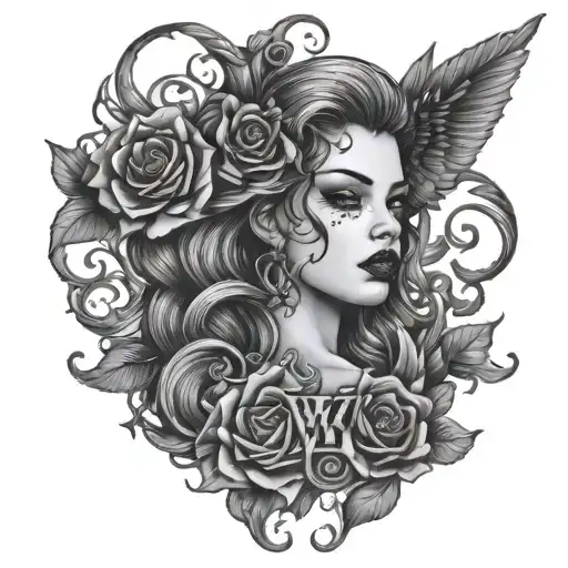 whore tattoo design idea