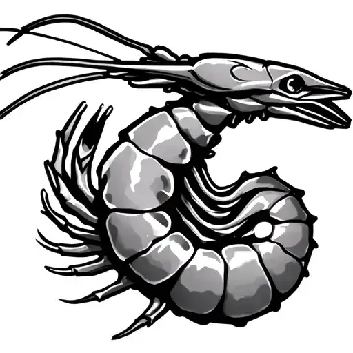 a shrimp that a pimp tattoo design idea