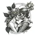 Eurydice And Orpheus tattoo design idea