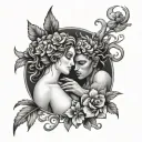 Eurydice And Orpheus tattoo design idea