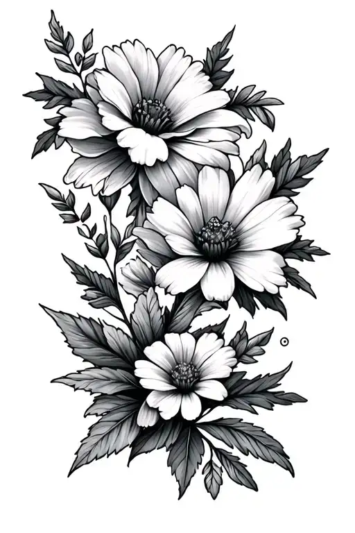 "Tiny" October Birth Flower tattoo design idea