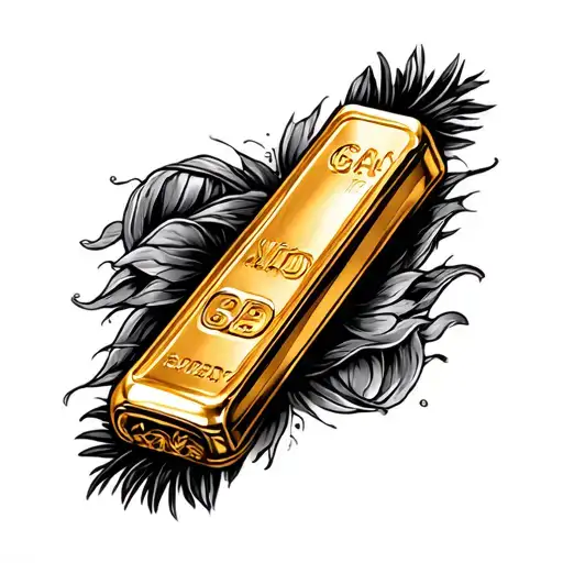 Gold Bar tattoo design idea