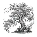 poison tree tattoo design idea