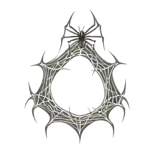 Coverup Spider Webs tattoo design idea