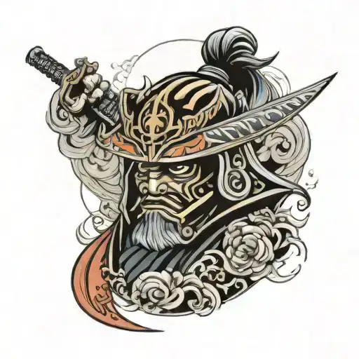 star wars, villain, samurai tattoo design idea