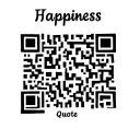 QR code with written happiness quote with it tattoo design idea