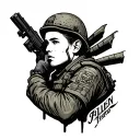 Fallen Soldier tattoo design idea