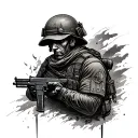 Fallen Soldier tattoo design idea