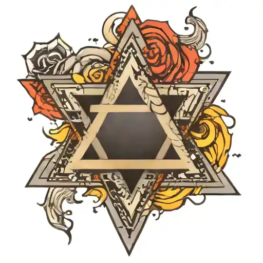 star of david tattoo design idea