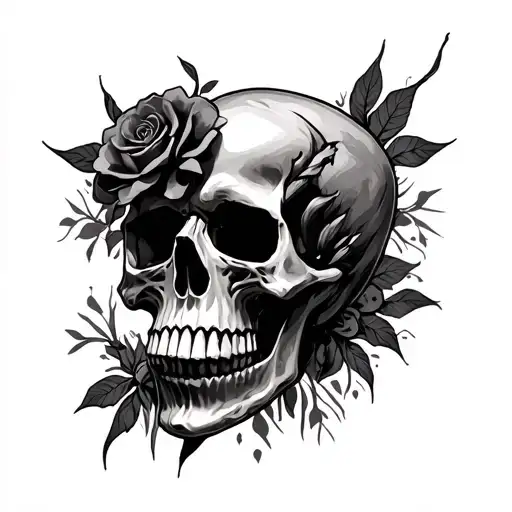 matching gothic skull tattoo tattoo design idea