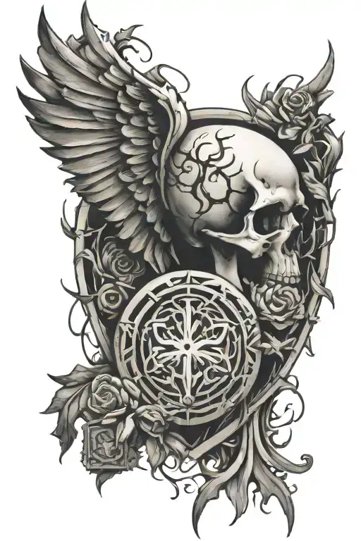 symbol of immortality broken tattoo design idea