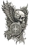symbol of immortality broken tattoo design idea