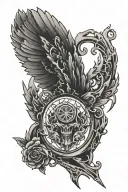 symbol of immortality broken tattoo design idea