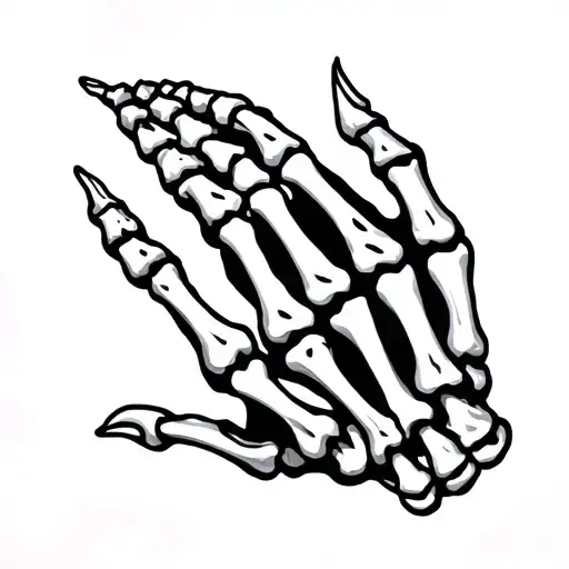 skeleton hand tattoo design idea