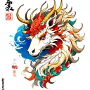 Japanese Kirin tattoo design idea