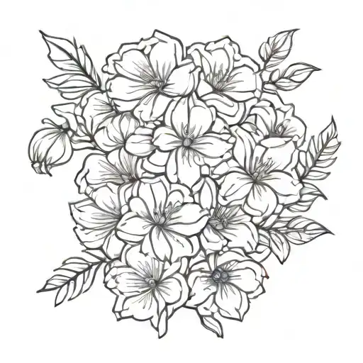 april august october december birth flower tattoo design idea