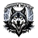"shadow wolf pack" "shadow wolf pack" wolf with lightning tattoo design idea
