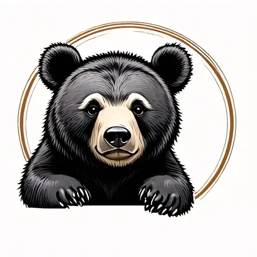 mama bear baby boy tattoo design idea
