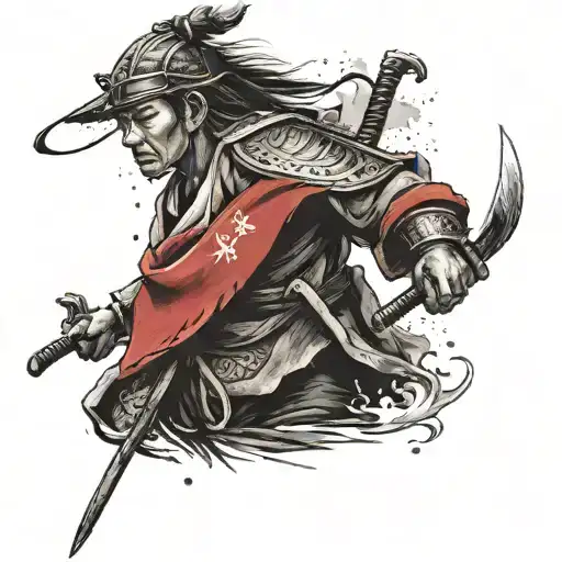 samurai philippine flag tattoo design idea